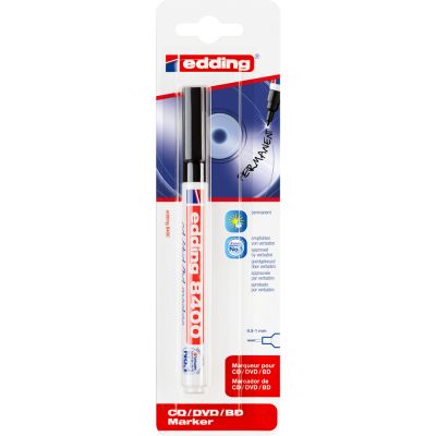 Marker Edding 8400 pentru CD DVD BD permanent negru blister
