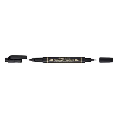 Marker permanent Pentel TWIN TIP 0. 31. 2 mm negru rezistent durabil cerneala rezistenta la apa