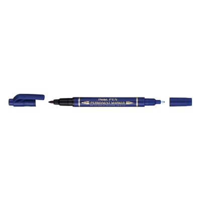 Marker permanent Pentel TWIN TIP 0. 31. 2 mm albastru rezistent durabil cerneala rezistenta la apa