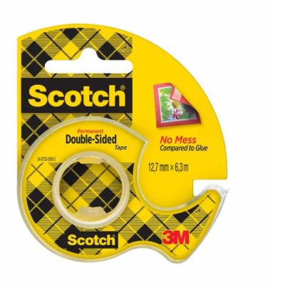 Banda dublu adeziva transparenta 3M Scotch cu dispenser 12 7 mm x 6 3 m 1 bucata pachet