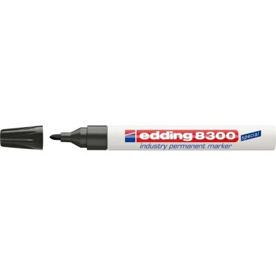 Marker permanent Edding 8300 Industrial corp metalic varf rotund 1. 5-3 mm negru