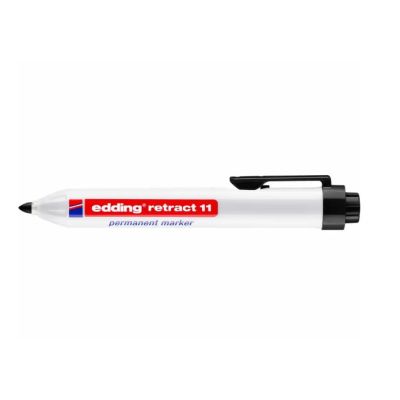Marker permanent Edding retract 11 corp din plastic varf rotund 1. 5-3 mm negru