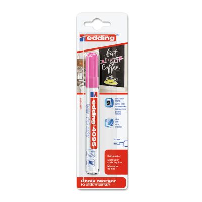 Marker Edding 4095 cu creta lichida varf 2-3 mm roz blister