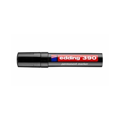 Marker permanent Edding 390 corp plastic varf retezat 4-12 mm negru