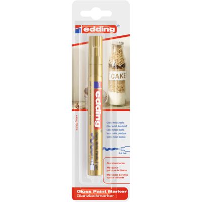 Marker Edding 750 cu vopsea corp metalic varf 2-4 mm auriu blister