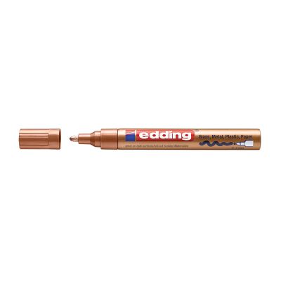 Marker Edding 750 cu vopsea corp metalic varf 2-4mm cupru rezistent durabil varf rotund