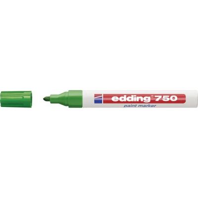 Marker permanent Edding 750 cu vopsea corp metalic varf rotund 2-4 mm verde