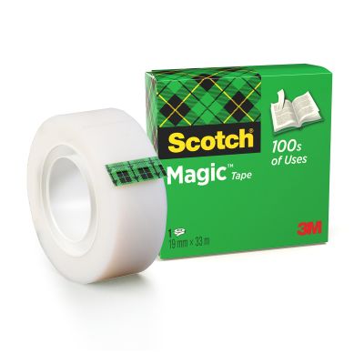 Banda adeziva invizibila mata 3M Scotch Magic 19 mm x 33 m 1 rola pachet