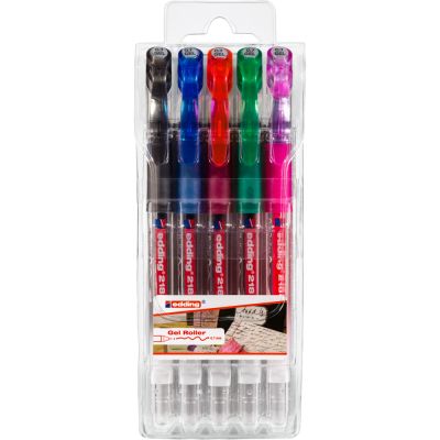 Roller cu gel Edding Cristal Jelly 2185 varf 0. 7 mm 5 culoriset
