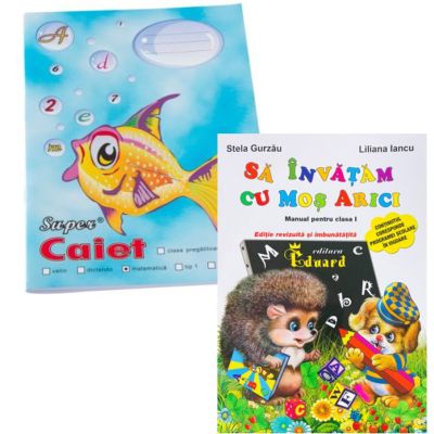 Pachet Caiet Pestisor matematica A5 48 file Casa Tipografica si Sa invatam cu Mos Arici. Clasa 1 - Stela Gurzau
