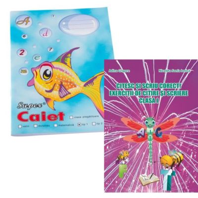 Pachet Caiet tip 1 Pestisor A5 32 file Casa Tipografica si Citesc si scriu corect Exercitii de citire si scriere pentru clasa 1 - Adina Grigore