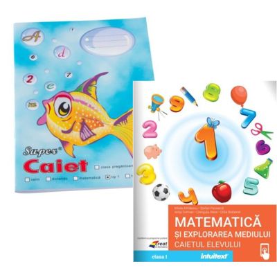 Pachet Caiet tip 1 Pestisor A5 32 file Casa Tipografica si Matematica si explorarea mediului. Caietul elevului clasa 1 - Mirela Mihaescu