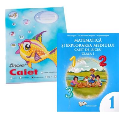 Pachet Caiet Pestisor matematica A5 48 file Casa Tipografica si Matematica si explorarea mediului. Caiet de lucru clasa 1 - Adina Grigore