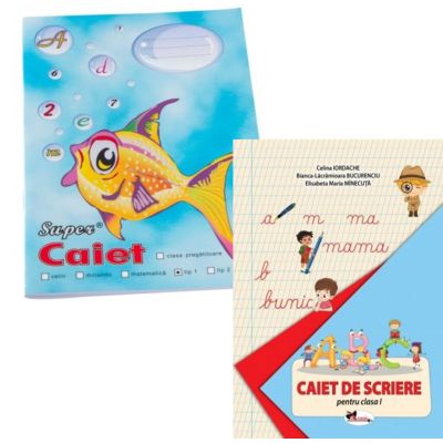 Pachet Caiet tip 1 Pestisor A5 32 file Casa Tipografica si Caiet de scriere pentru clasa 1 - Celina Iordache