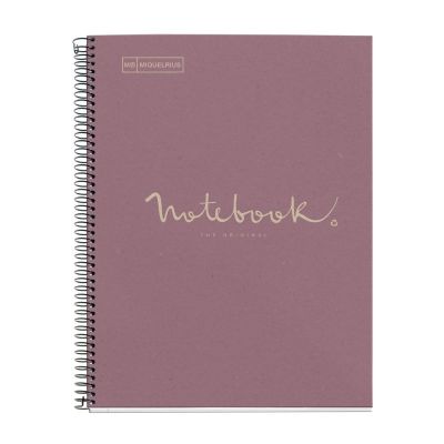 Caiet reciclat Miquelrius ECOLAVENDER Emotions cu spira A4 matematica 80 file lavanda