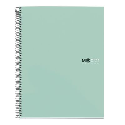 Caiet cu spira Miquelrius Original A4 matematica 80 file coperta cu tratament antiviral si antibacterian aqua