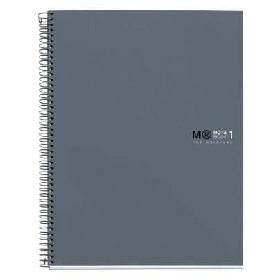 Caiet cu spira Miquelrius Original A4 matematica 80 file coperta cu tratament antiviral si antibacterian grafit