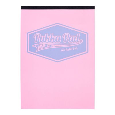 Caiet Pukka Pad Pastel A4 160 pagini dictando roz