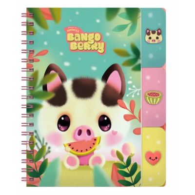 Notes cu separatoare si spira Bangoberry Piggy Porcusorul 200 pagini