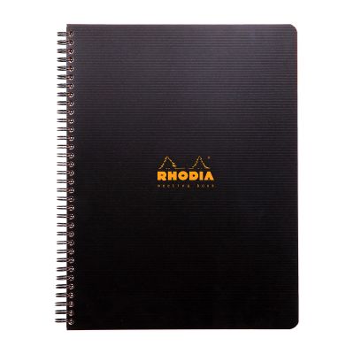 MeetingBook cu spira A4 Rhodiactive 80 file negru