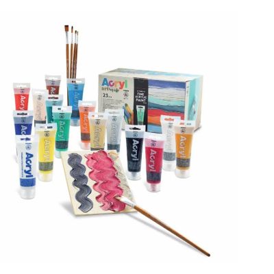 Set de acrilice Morocolor Primo 75 ml diverse culori 14culori 1 pasta