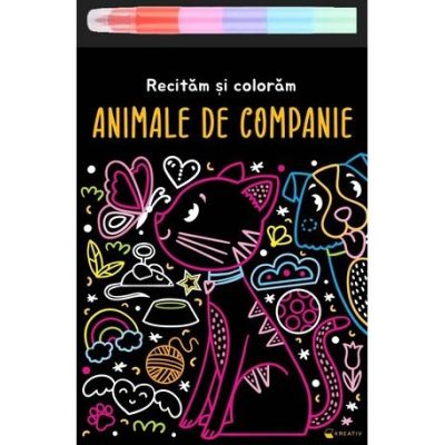 Animale de companie. Recitam si coloram
