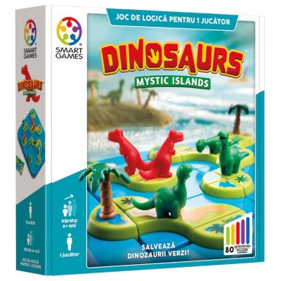 Joc de logica Dinosaurs Mystic Islands cu 80 de provocari limba romana