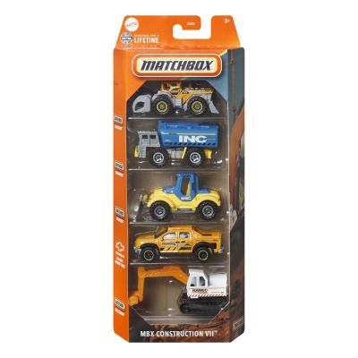 MATCHBOX SET 5 MASINUTE METALICE MBX CONSTRUCTION VII SCARA 1/64