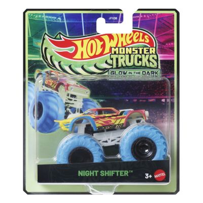 HOT WHEELS MONSTER TRUCK GLOW IN THE DARK MASINUTA NIGHT SHIFTER SCARA 1 LA 64