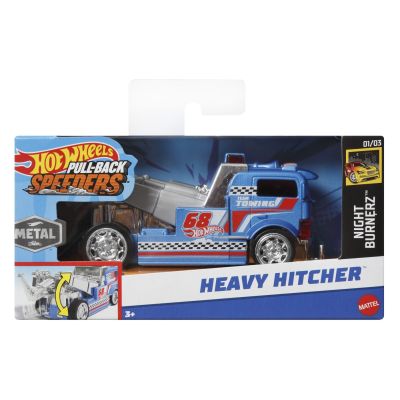 HOT WHEELS MASINUTA METALICA CU SISTEM PULL BACK HEAVY HITCHER SCARA 1/43