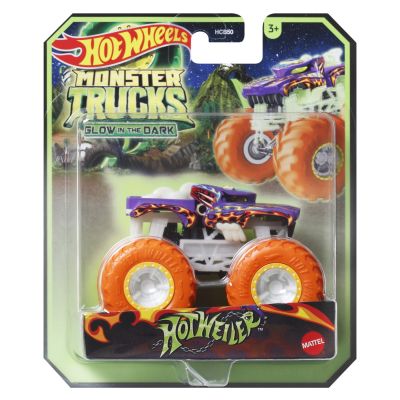HOT WHEELS MONSTER TRUCK GLOW IN THE DARK MASINUTA HOTWEILER SCARA 1/64