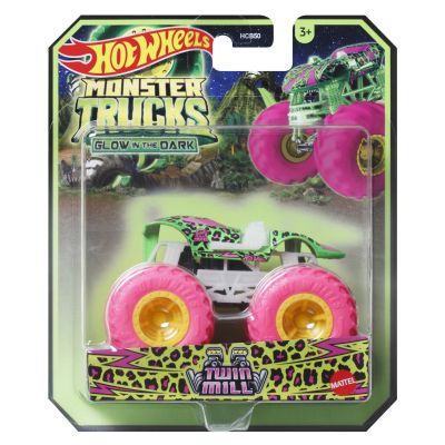 HOT WHEELS MONSTER TRUCK GLOW IN THE DARK MASINUTA TWIN MILL SCARA 1/64