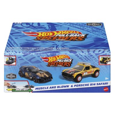 HOT WHEELS SET 2 MASINUTE METALICE PULL BACK MUSCLE AND BLOWN SI PORSCHE 914 SAFARI 1/43