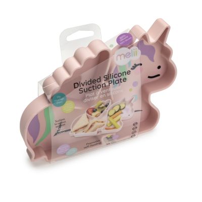 FARFURIE COMPARTIMENTATA DIN SILICON CU VENTUZA MELII UNICORN