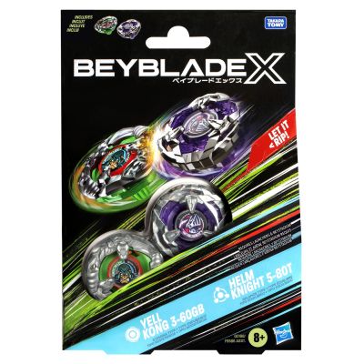 BEYBLADE X PACHET DUO YELL KONG 3-60GB SI HELM KNIGHT 5-80T