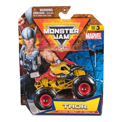 MONSTER JAM MARVEL CAMION GIGANT THOR SCARA 1 LA 64
