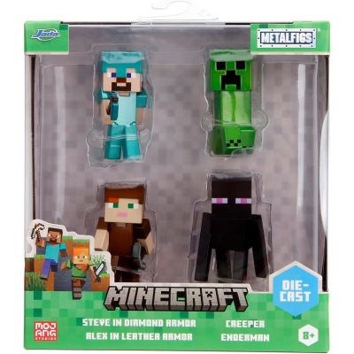 JADA MINECRAFT SET 4 FIGURINE METALICE 6.5CM