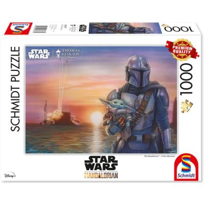 Puzzle 1000 piese Thomas Kinkade - Star Wars - Mandalorian - O noua directie Schmidt