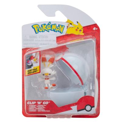 Pokemon Set 2 figurine Clip n Go Scorbunny with Premier Ball W19