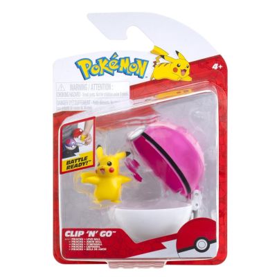 Pokemon Set 2 figurine Clip n Go Pikachu Female with Love Ball W19