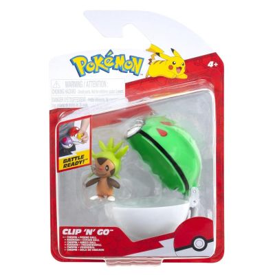 Pokemon - Set 2 figurine Clip n Go Chespin with Friend Ball W19