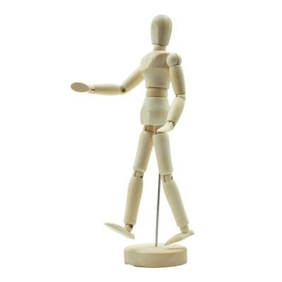 Manechin articulat reglabil forma barbat CNX 20cm lemn natur