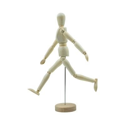 Manechin articulat reglabil forma barbat CNX 30cm lemn natur