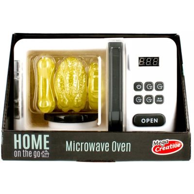 Electrocasnice de jucarie - cuptor cu microunde - cu sunete si lumini alb-negru MegaCreative 459619 6 ani