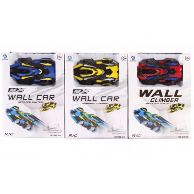 Masina cu telecomanda MegaCreative 471120 15cm merge pe perete necesita baterii 3xAAA plastic diverse culori 3 ani