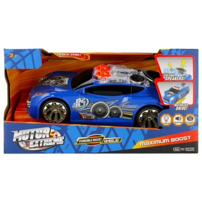 Masina de curse MegaCreative 482051 25cm cu sunete si lumini necesita baterii 3xAA plastic albastru 3 ani