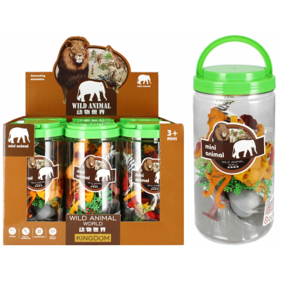 Jucarie figurine animale salbatice savana MegaCreative animal World 524630 borcan