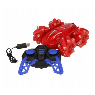 Masina cu telecomanda MegaCreative Climber 360 499007 15cm cu sunet si lumini necesita baterii 2xAA plastic rosu 6 ani