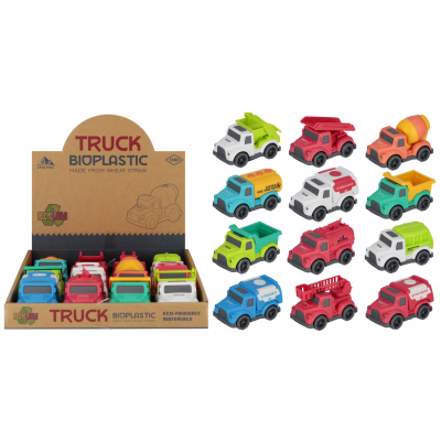 Jucarie masinute 12 bucdisplay diverse modele pvc reciclabil MegaCreative 544191