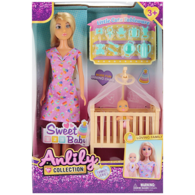 Jucarie papusa  bebelus Anlily 29cm 25x33x9cm 3 ani MegaCreative 544399